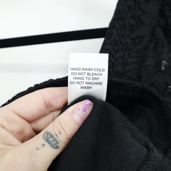 Altar'd State Boho Top Women XS Black Witchy Gypsy Whimsigoth Milkmaid Romantic - Picture 8 of 16